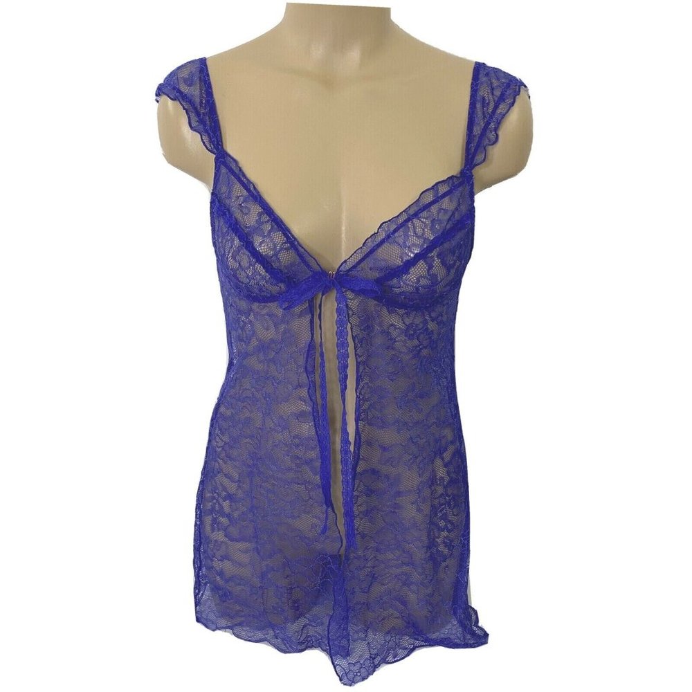 Victoria's Secret Royal Blue Lace Chemise